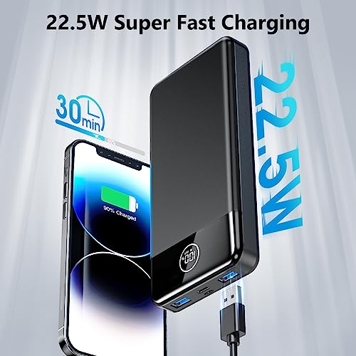 Portable 33800mAh Power Bank with Fast Charging Digital Display