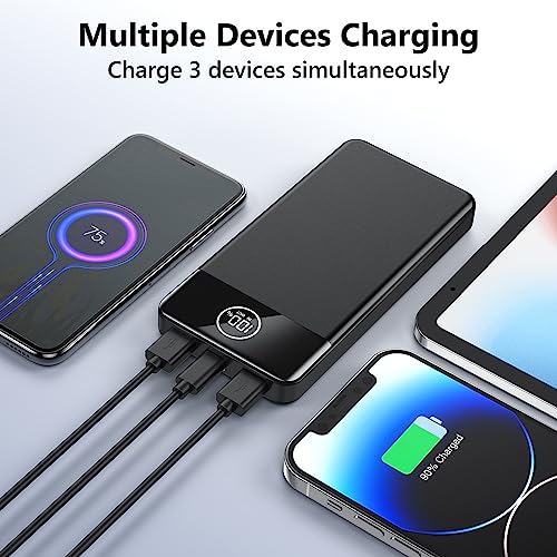 Portable 33800mAh Power Bank with Fast Charging Digital Display