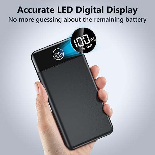 Portable 33800mAh Power Bank with Fast Charging Digital Display