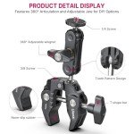 ULANZI Camera Clamp Mount with 360° Ballhead Adapter