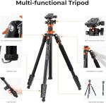 K&F Concept 78" Aluminum Camera Tripod with Ball Head