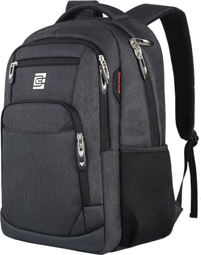 Anti-Theft Laptop Backpack with USB Port - Black