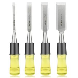 Durable 4 Piece Wood Chisel Set with High Impact Handle