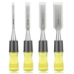 Durable 4 Piece Wood Chisel Set with High Impact Handle