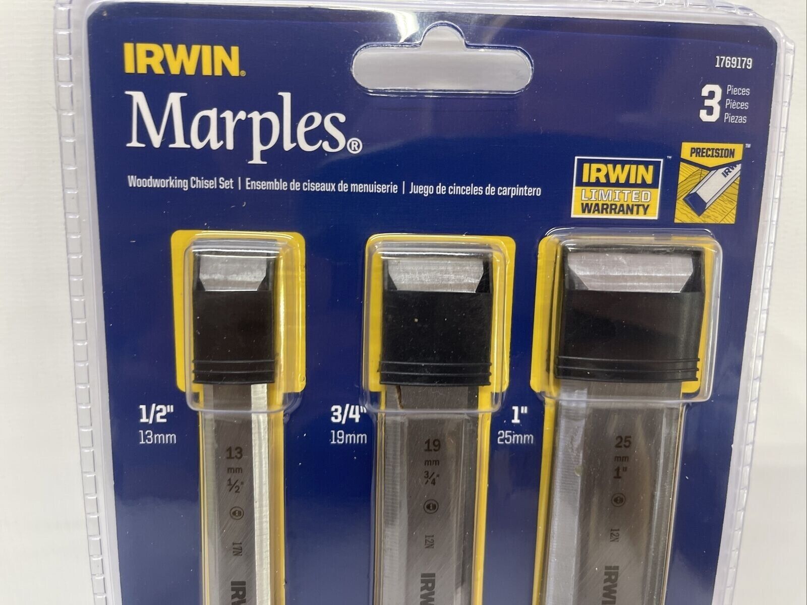Irwin Marples 3 Piece Chisel Set - Woodworking