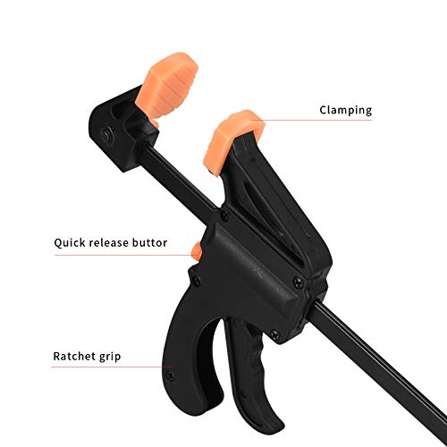 4" Bar Clamps: 5pcs, Quick Grip, One-Handed