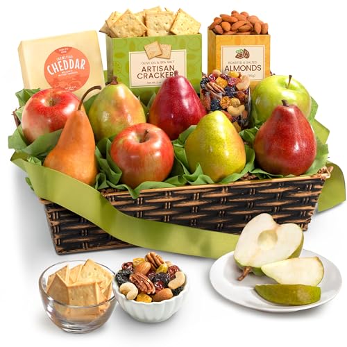 Christmas Fruit and Cheese Gift Basket