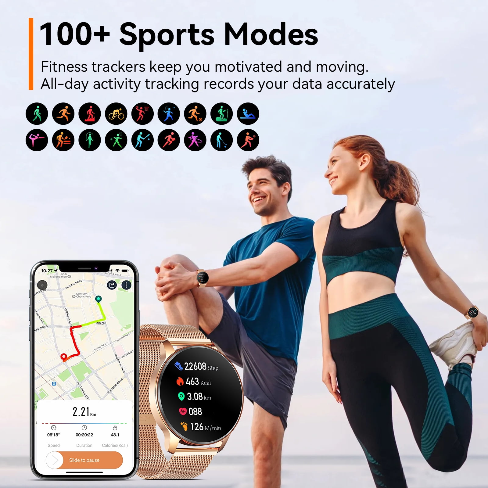 Women's Smartwatch with Call Function & Fitness Tracking