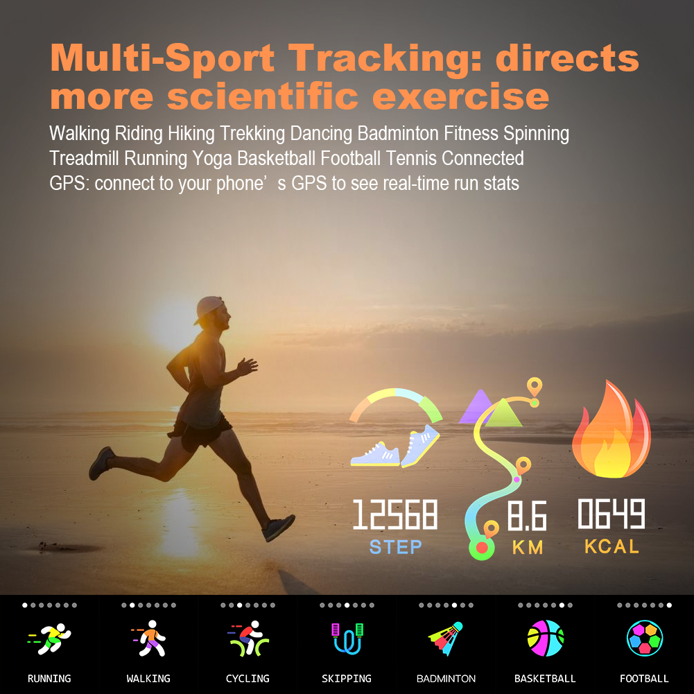 Women's Waterproof Fitness Tracker with Heart Rate Monitor