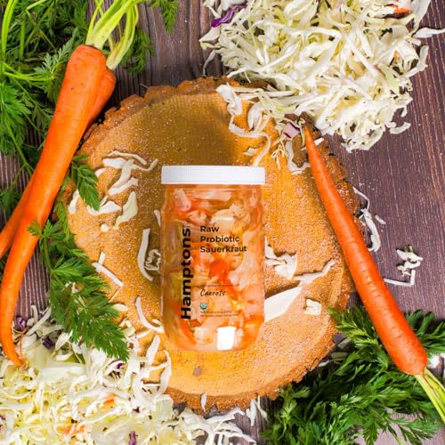 Organic Raw Probiotic Sauerkraut with Carrots and Cabbage
