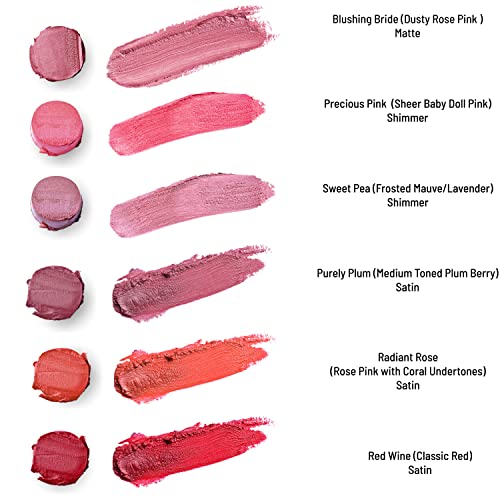 Organic Vegan Lipstick - Precious Pink Shimmer