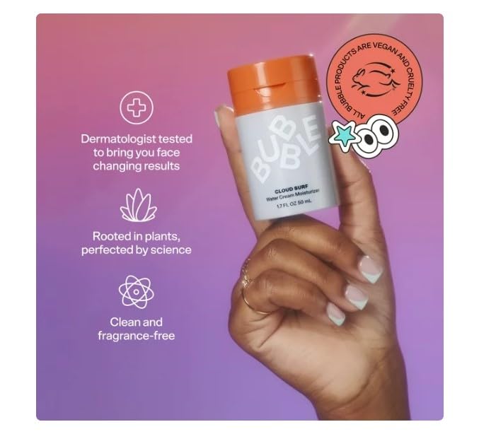 Bubble Skincare Cloud Surf Water Cream Moisturizer, 1.7 oz