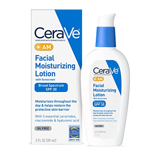 CeraVe AM Facial Moisturizing Lotion SPF 30 | Hyaluronic Acid & Niacinamide