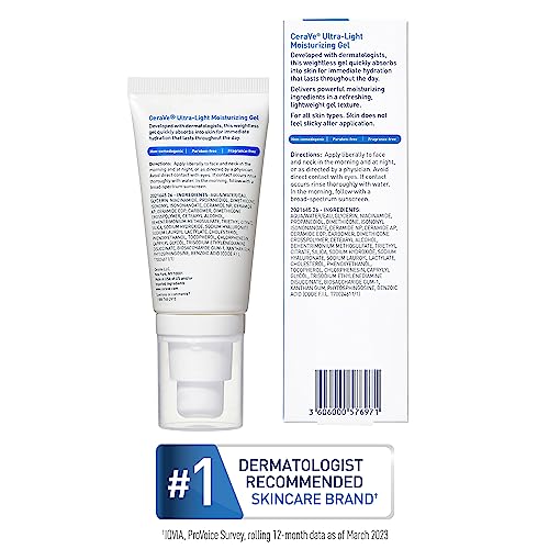 CeraVe Ultra-Light Hydrating Gel Moisturizer | 1.75 FL Oz