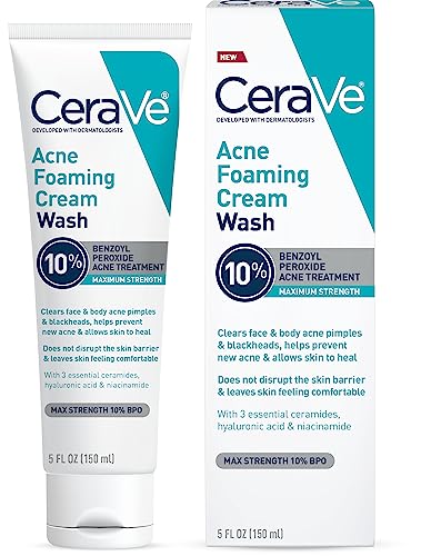 CeraVe Acne Foaming Cream Wash for Face & Body