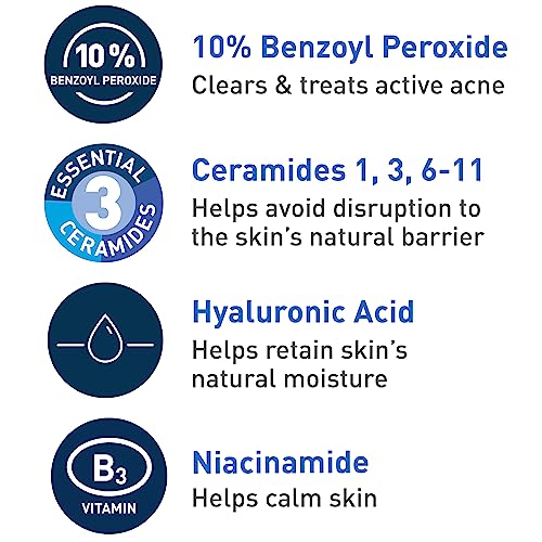 CeraVe Acne Foaming Cream Wash | Gentle Cleanser