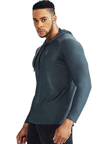NELEUS Men's Dry Fit Running Shirts with Hoods