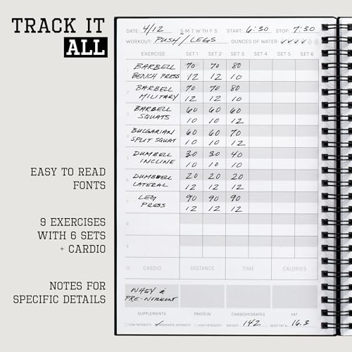 Fitness Journal for Crushing Gym Goals - Workout Planner