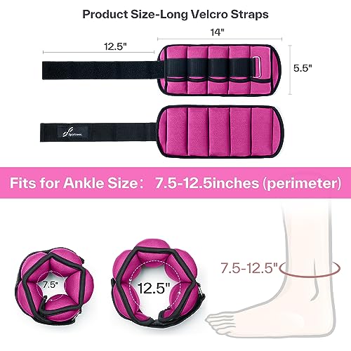 Sportneer Adjustable Ankle Weights Set for Gym and Walking