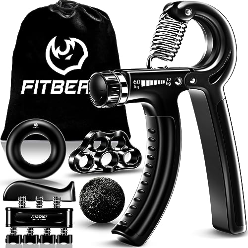 FitBeast Grip Strengthener Set - 5 Pack Adjustable