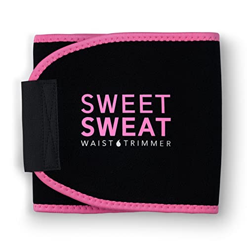 Unisex Sweet Sweat Waist Trainer Belt - Black/Pink