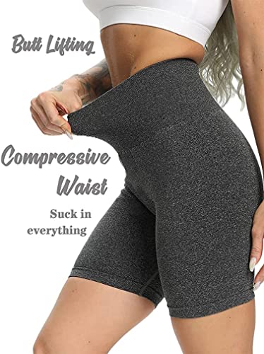 OQQ Women's High Waist Workout Shorts, Butt Lifting