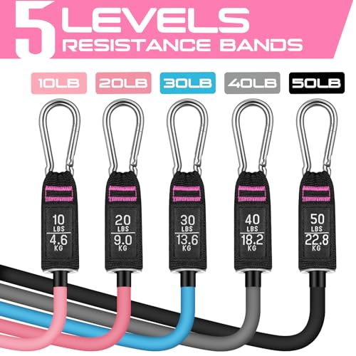 RENRAWR Resistance Bands Set for Muscle Training, 150LBS