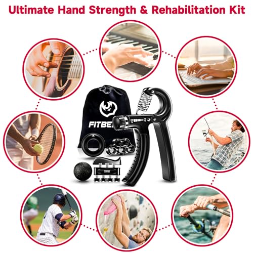 FitBeast Grip Strengthener Set - 5 Pack Adjustable