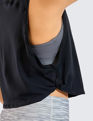 CRZ YOGA Pima Cotton Sleeveless Crop Tops