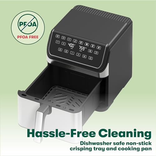 BELLA 8 Qt Digital Air Fryer, TurboCrisp, Preset