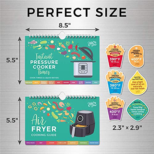Magnetic Cheat Sheets for Air Fryer & Pressure Cooker