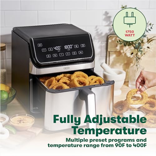 BELLA 8 Qt Digital Air Fryer, TurboCrisp, Preset