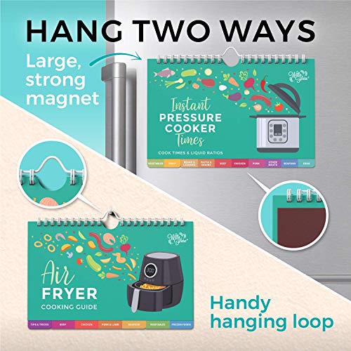 Magnetic Cheat Sheets for Air Fryer & Pressure Cooker