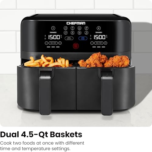 Chefman TurboFry Touch Dual Air Fryer - Double Basket