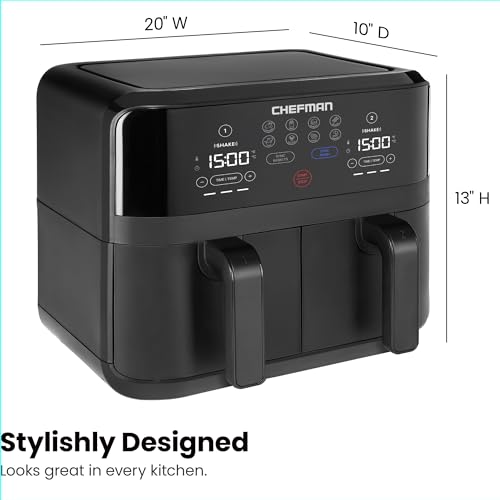 Chefman TurboFry Touch Dual Air Fryer - Double Basket