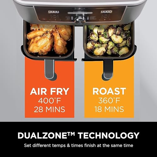 Ninja DZ401 Foodi XL DualZone Air Fryer, Grey