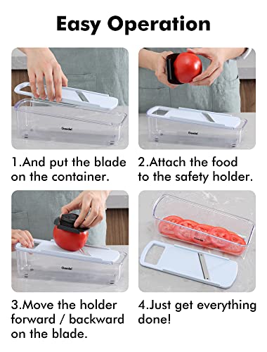 Geedel Professional Mandoline Slicer for Kitchen - Multi-Purpose