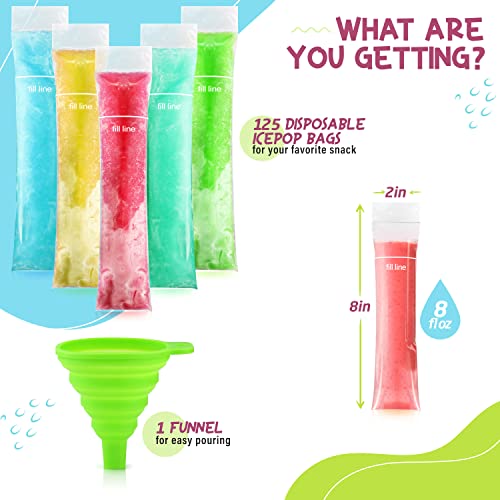 Frozip 125 Disposable Ice Popsicle Mold Bags | BPA-Free