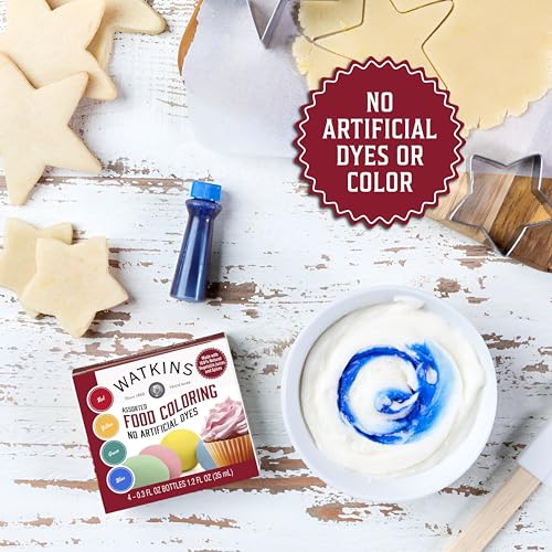 Watkins Assorted Food Coloring Set, .3 oz Each