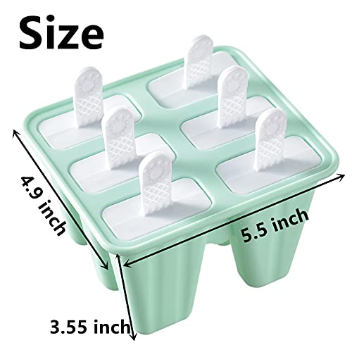 6-Pack Silicone Popsicle Molds - BPA-Free, Easy Release