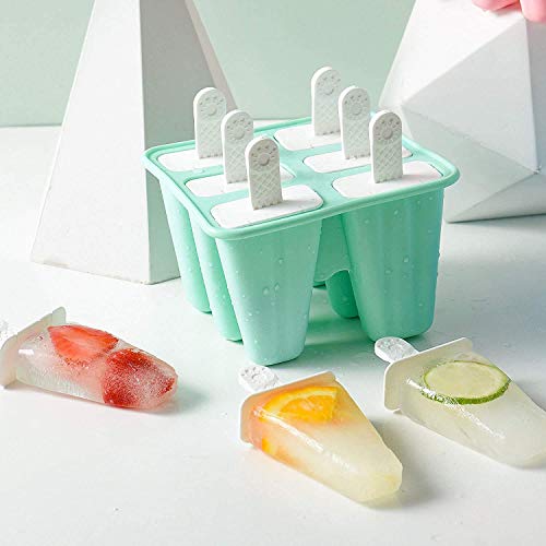 6-Pack Silicone Popsicle Molds - BPA-Free, Easy Release