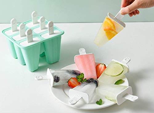 6-Pack Silicone Popsicle Molds - BPA-Free, Easy Release
