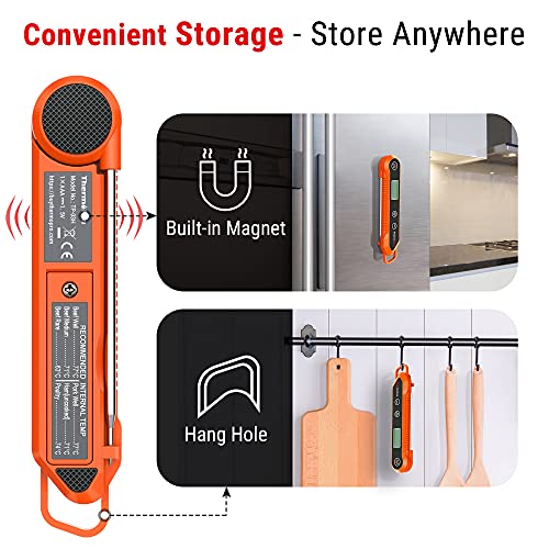 Instant Read Meat Thermometer for Grilling with Calibration