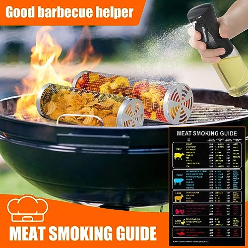 Stainless Steel Grill Baskets Set for Outdoor Grilling