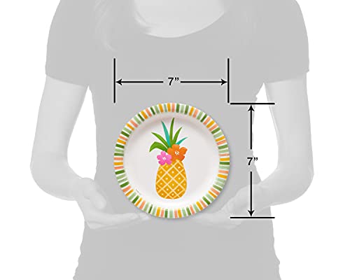 Tropical Luau Party Supplies, Dessert Plates (36-Count)