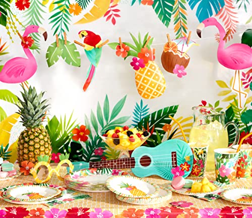 Tropical Luau Party Supplies, Dessert Plates (36-Count)