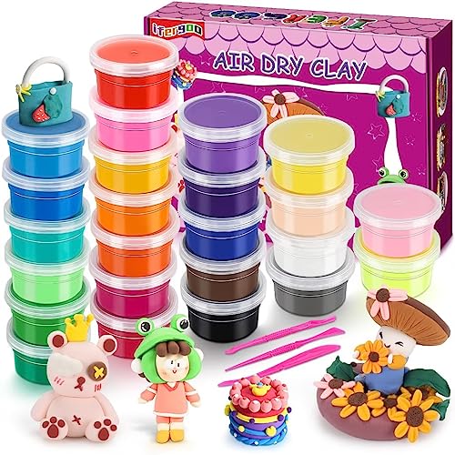 24 Colors ifergoo Modeling Clay Kit - Ultra Light Clay