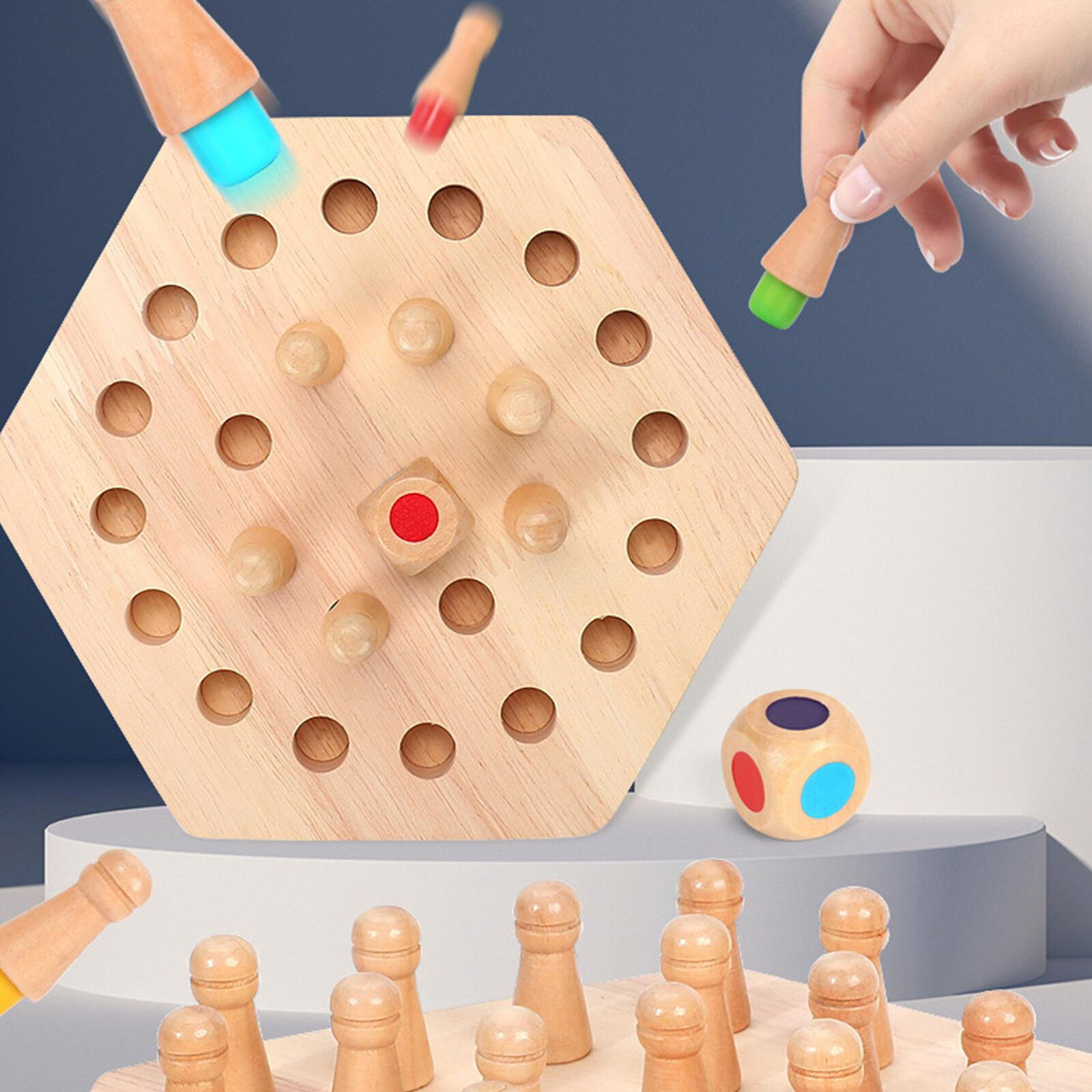 Wooden Memory Chess for Kids (3-4 years old)