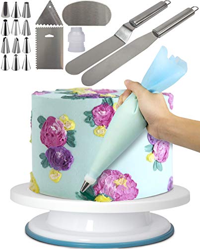 20 Piece Cake Decorating Set with Stand and Bag