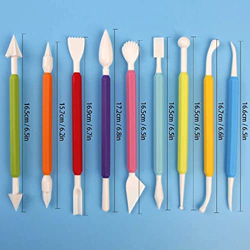Wendergo 12-Piece Double-Ended Fondant Sculpting Tools for Cakes